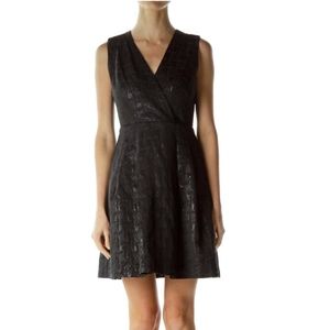 Metallic Skater Dress